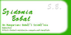 szidonia bobal business card
